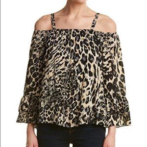 Parker NY - Off Shoulder Leopard Top